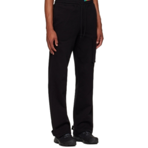 NWOT Spencer Badu  black cotton French Terry drawstring sweatpants.sz S/M